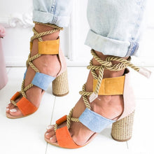 Load image into Gallery viewer, Women Sandals Lace Up Summer Shoes